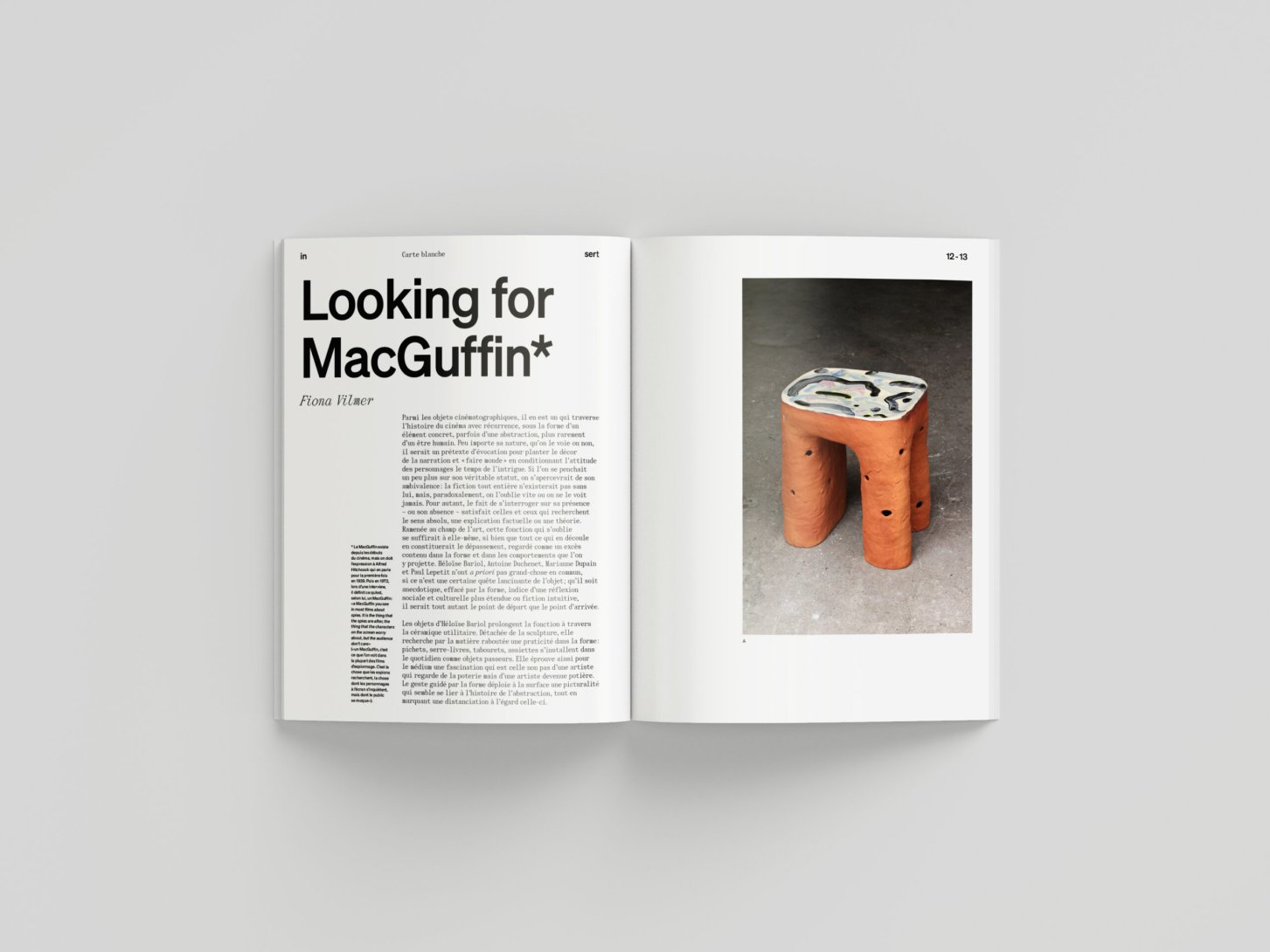 Fiona Vilmer, Looking for MacGuffin, p.12-13, Insert, nº0, 2021
