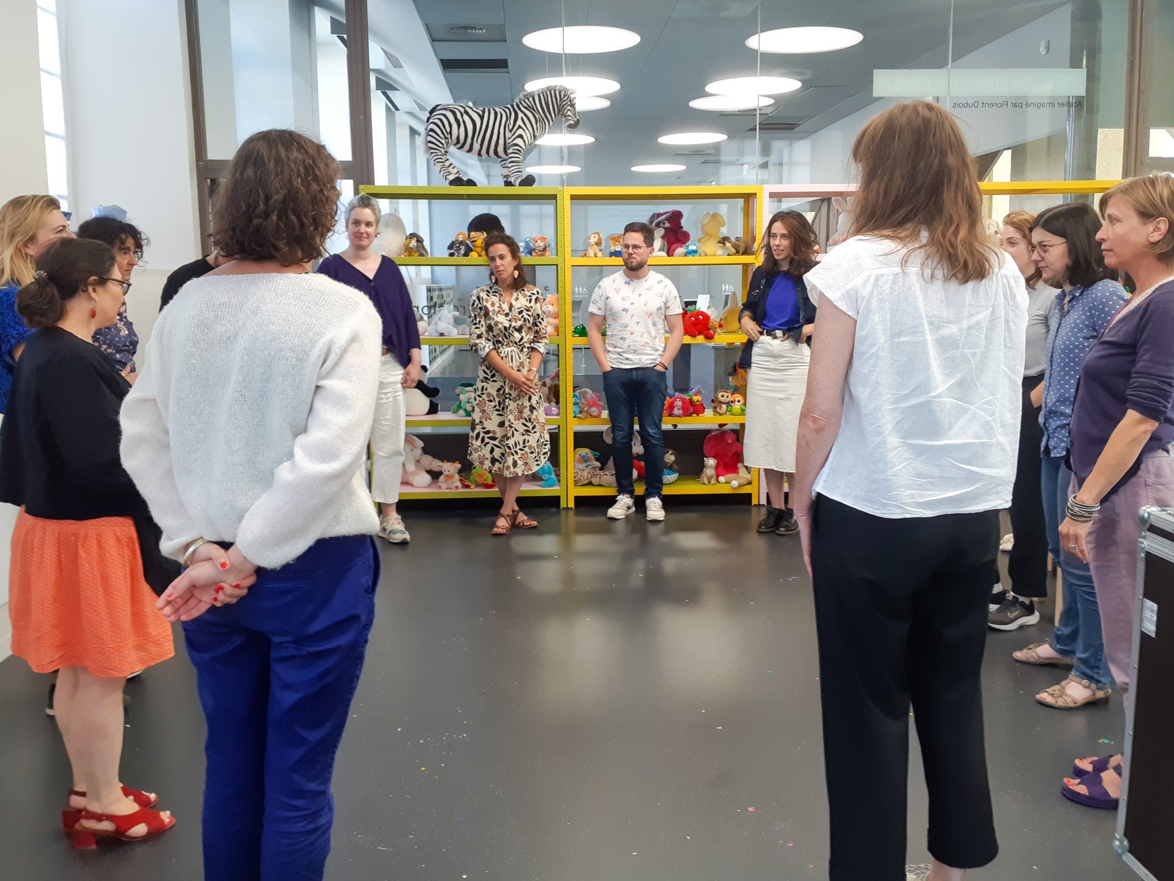 Image prise lors d’une journée d’étude du groupe métier médiation de RN13BIS, le 5 juillet 2022 au FRAC Normandie Caen